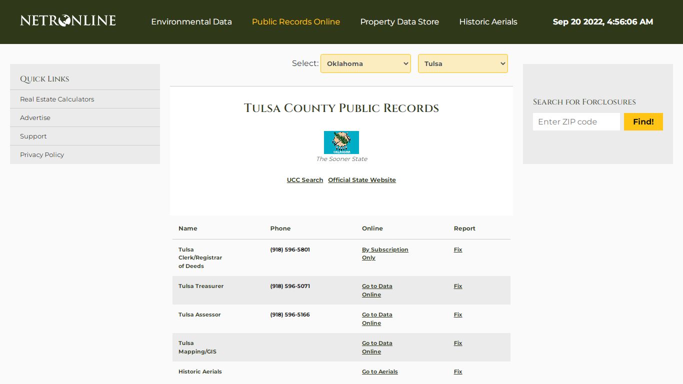 Tulsa County Public Records - NETROnline.com